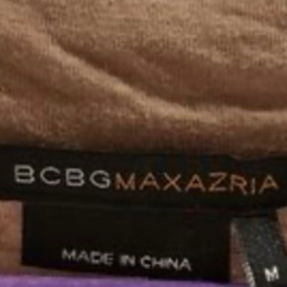 BCBG Max Azria Soft Brown Detailed Tunic Top. Sz M - Picture 9 of 9